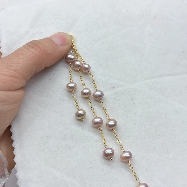 淡水珍珠发饰银S925镶嵌