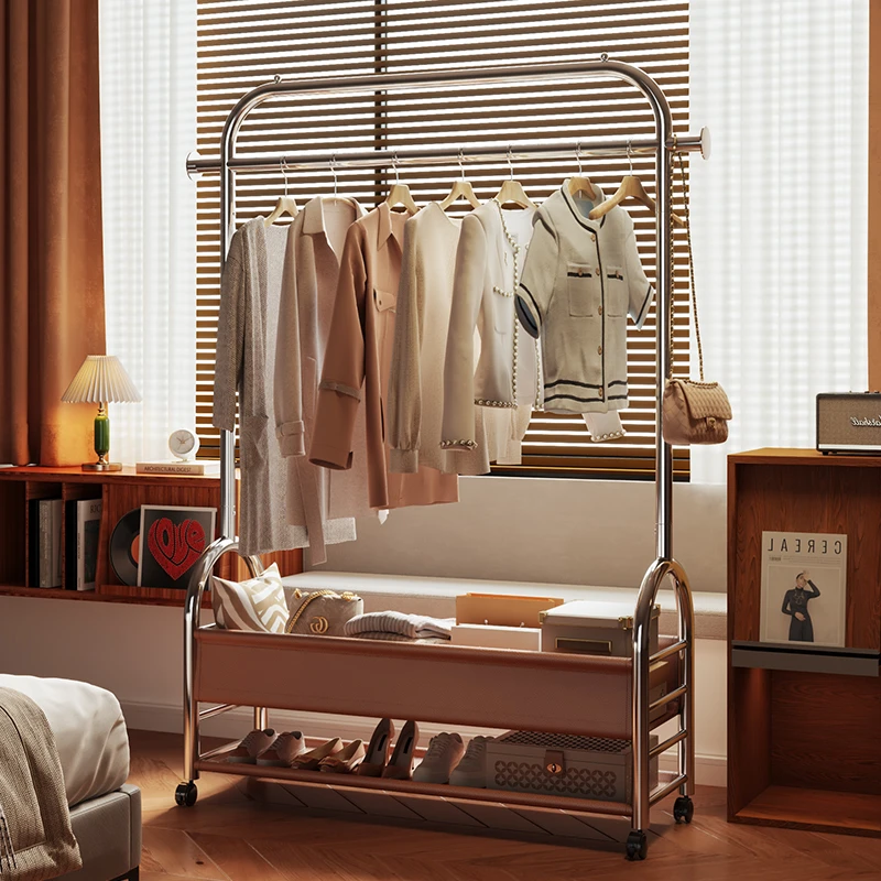 衣帽架可移动衣架落地挂衣架卧室床边放衣神器阳台晾衣架收纳架子