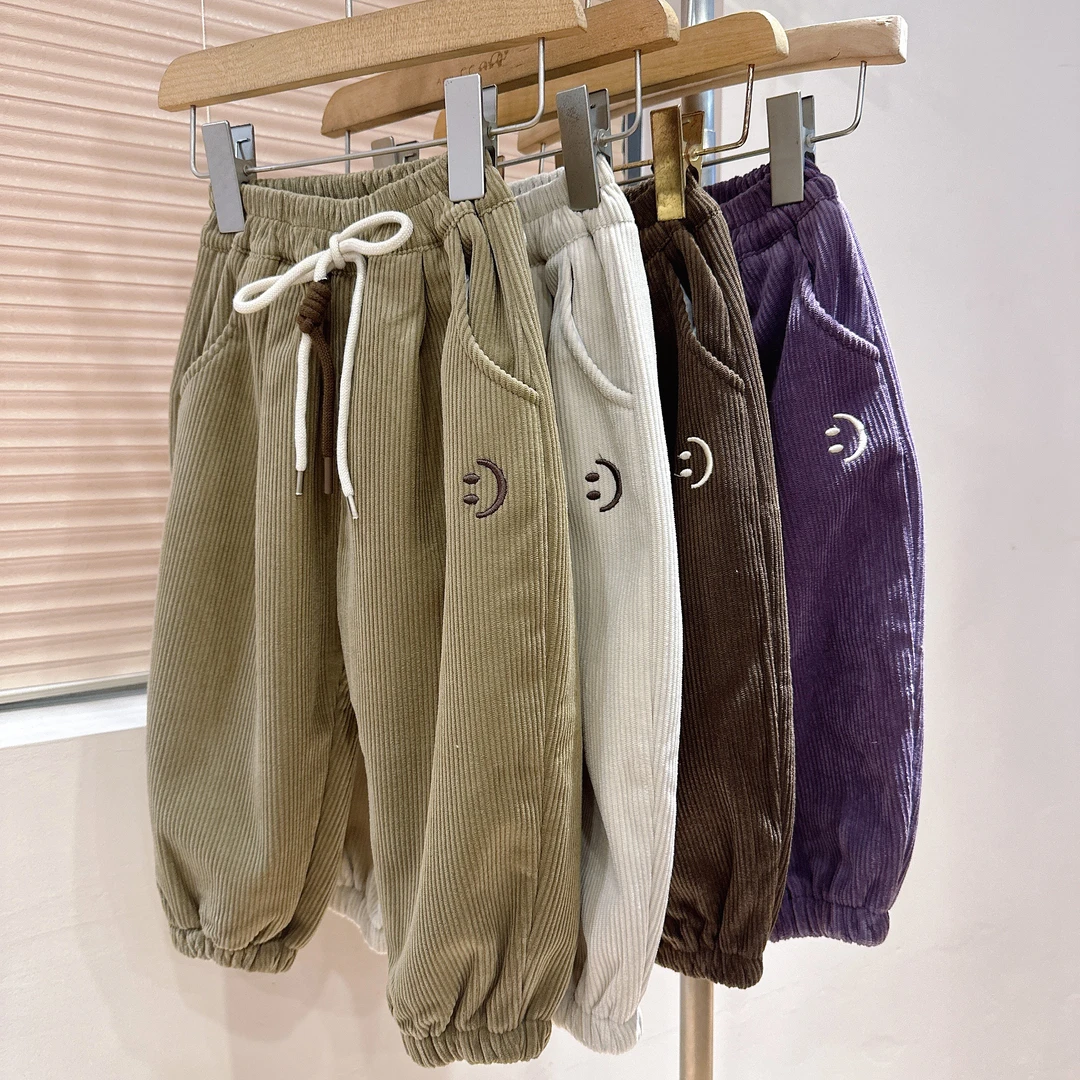 D4-8。59161橘子冬款一体绒男女童时尚潮流休闲裤子