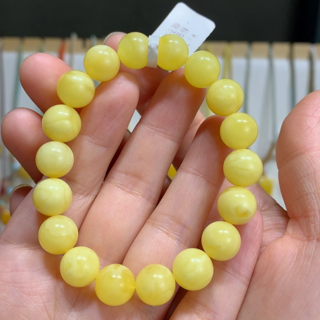 蜜蜡手链未镶嵌10.7m m