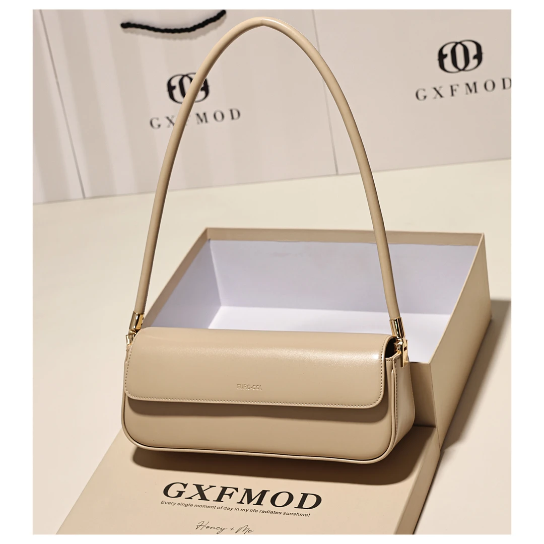 GXFMOD小众设计时尚真皮腋下包女2025新款高级感法式百搭单肩包包