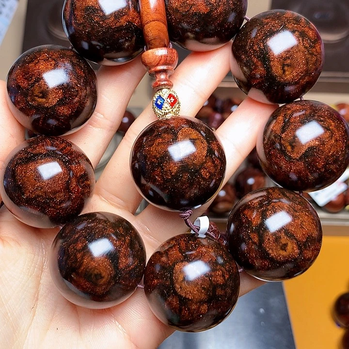 花梨木类手串/手链黄花梨风化料老挝花梨土埋料