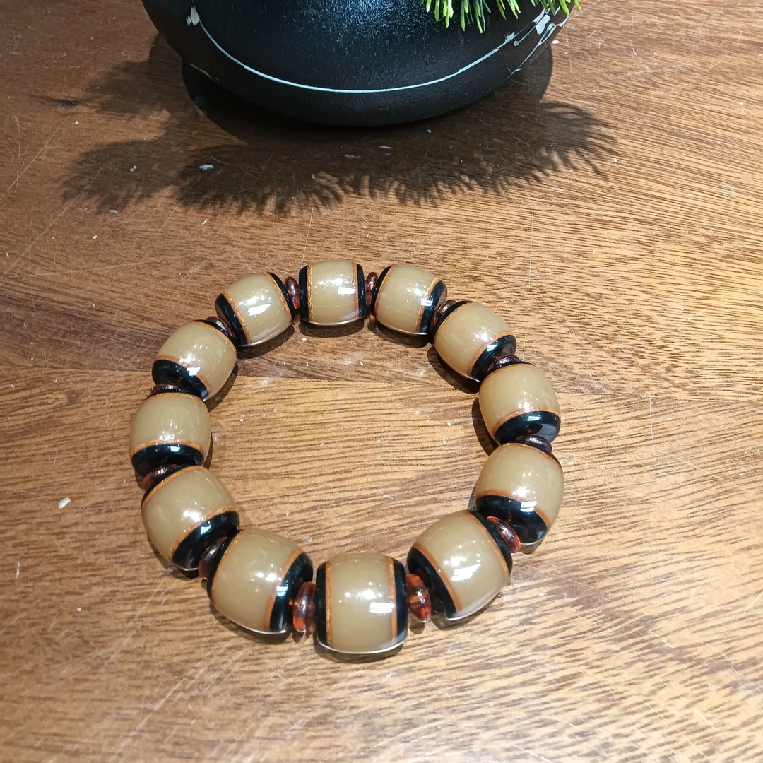 双头西扭角手串.