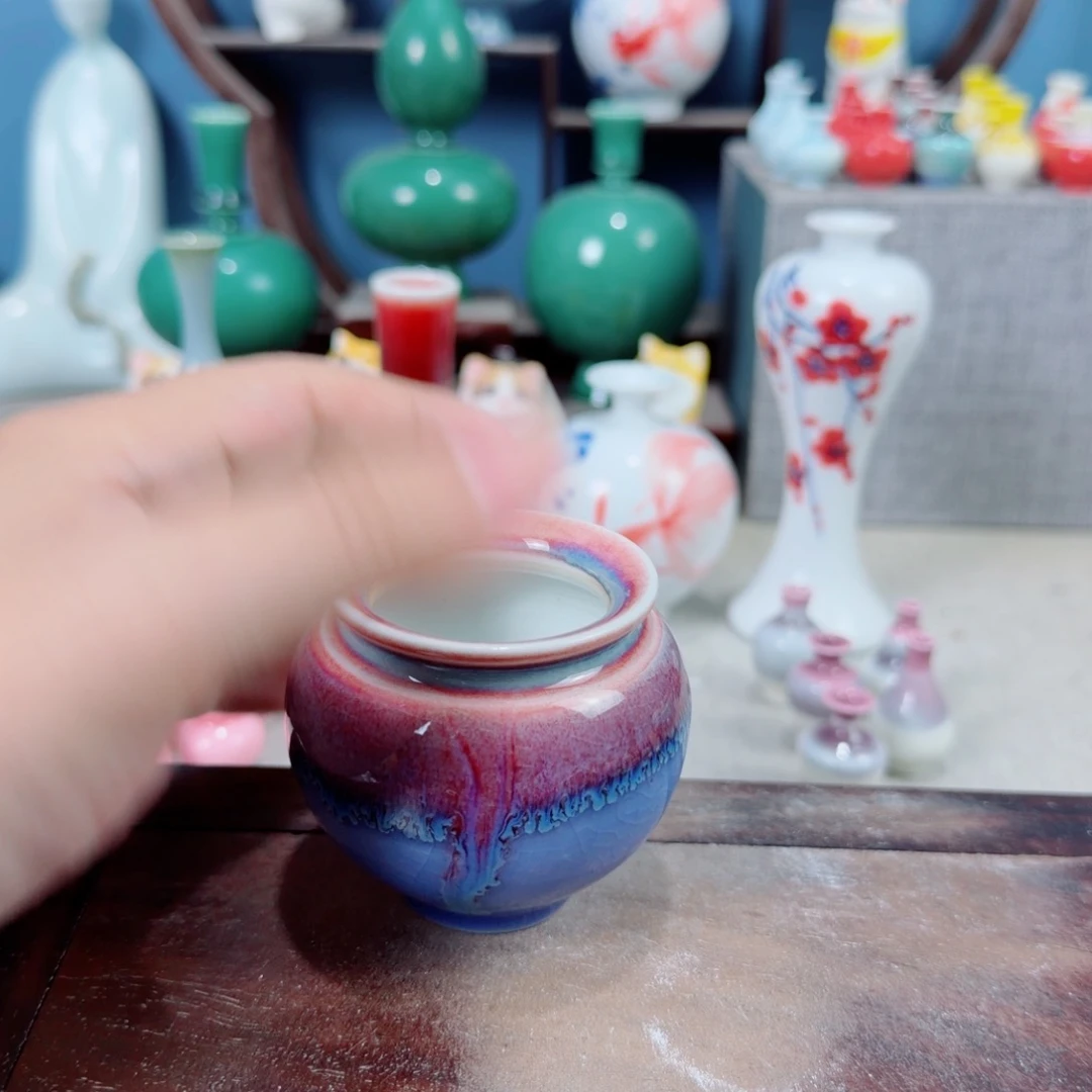 陶瓷手工小花器摆件