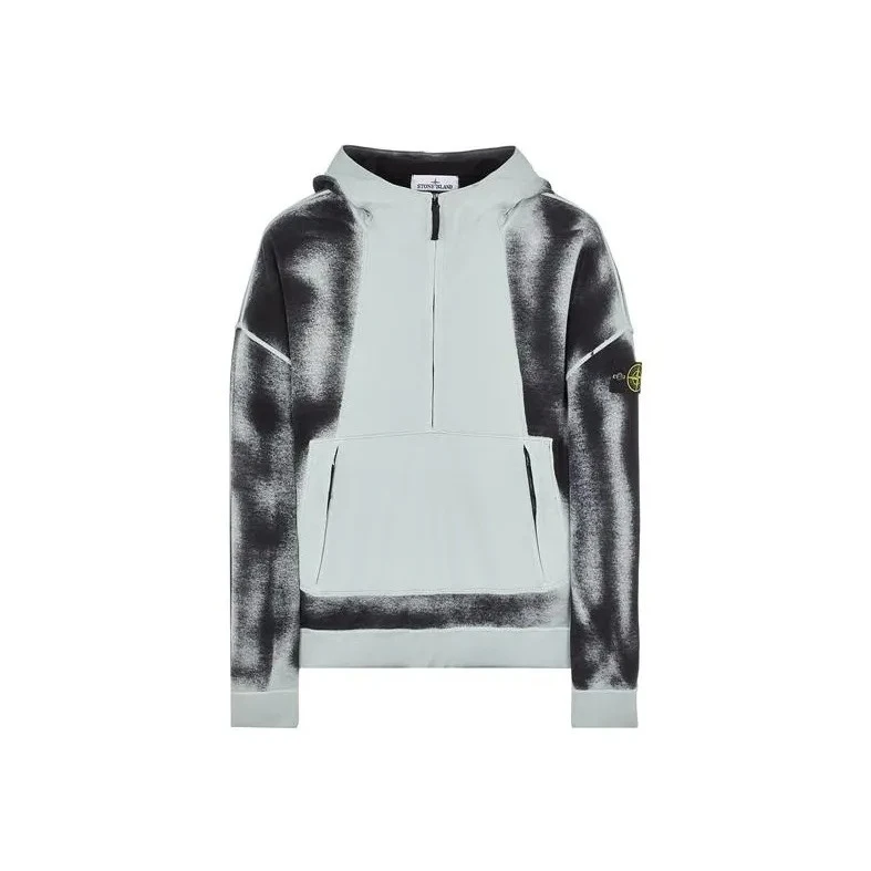 01307 Stone island 23ss 半拉链手喷冲锋衣卫衣 全新带吊 L码