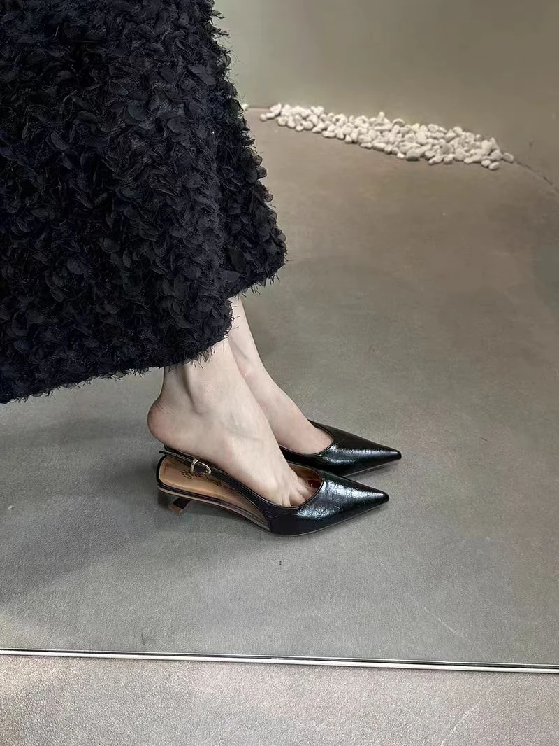 129-51法式包头细跟高级感凉鞋