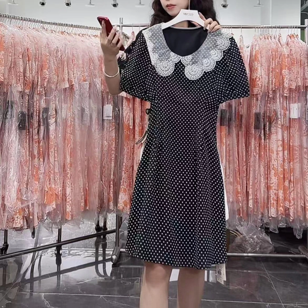 【幻彩SJ】NN1322-时尚女装设计感连衣裙法式收腰轻奢气质显瘦小众