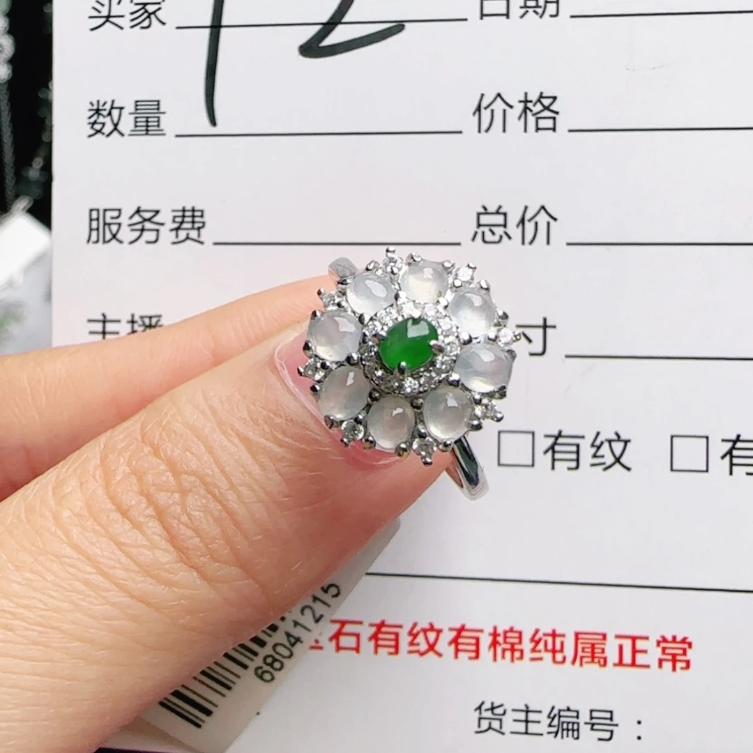 银S925镶嵌手链翡翠