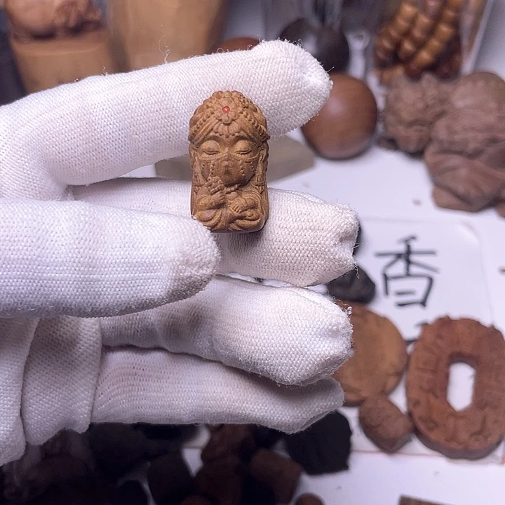 檀香木无事牌檀香木蒙面女神