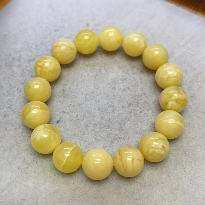 蜜蜡裸石未镶嵌手串