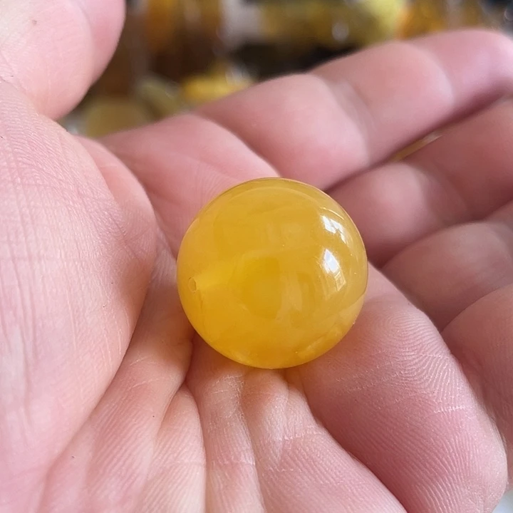 成***狼蜜蜡未镶嵌珠宝奇石弹珠