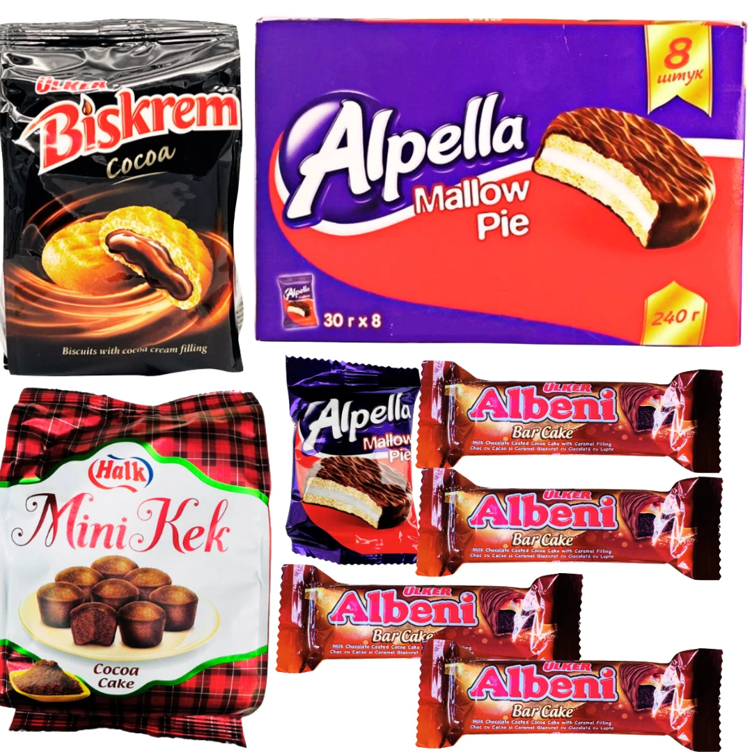 ULKER/优客albenni夹心威化饼干巧克力饼干营养零食拍1发6袋