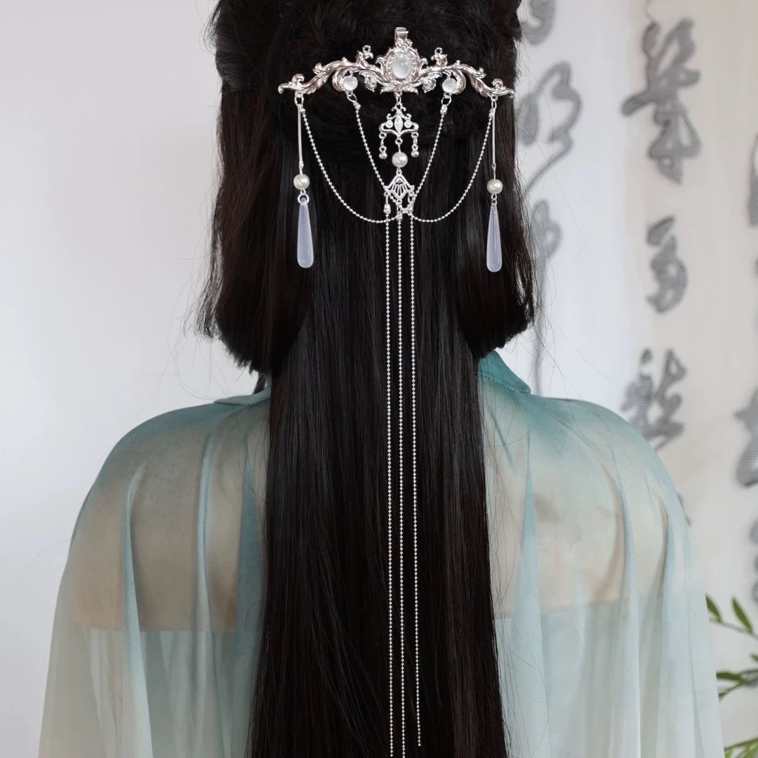 【云鬓花颜阁合金后压】南枝新中式汉服发饰仙气古风发夹后压B92