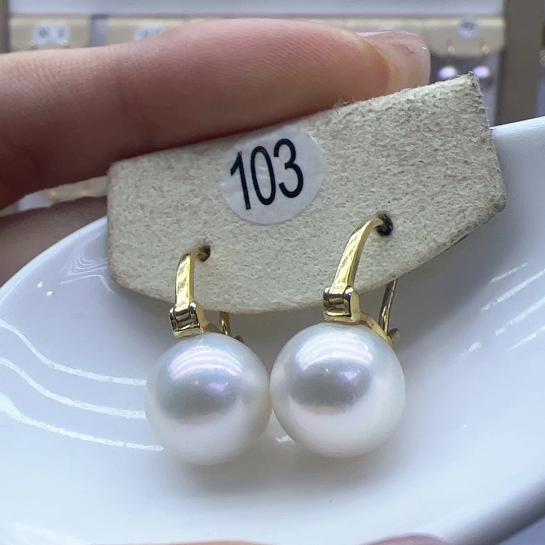 淡水珍珠耳饰银S925镶嵌