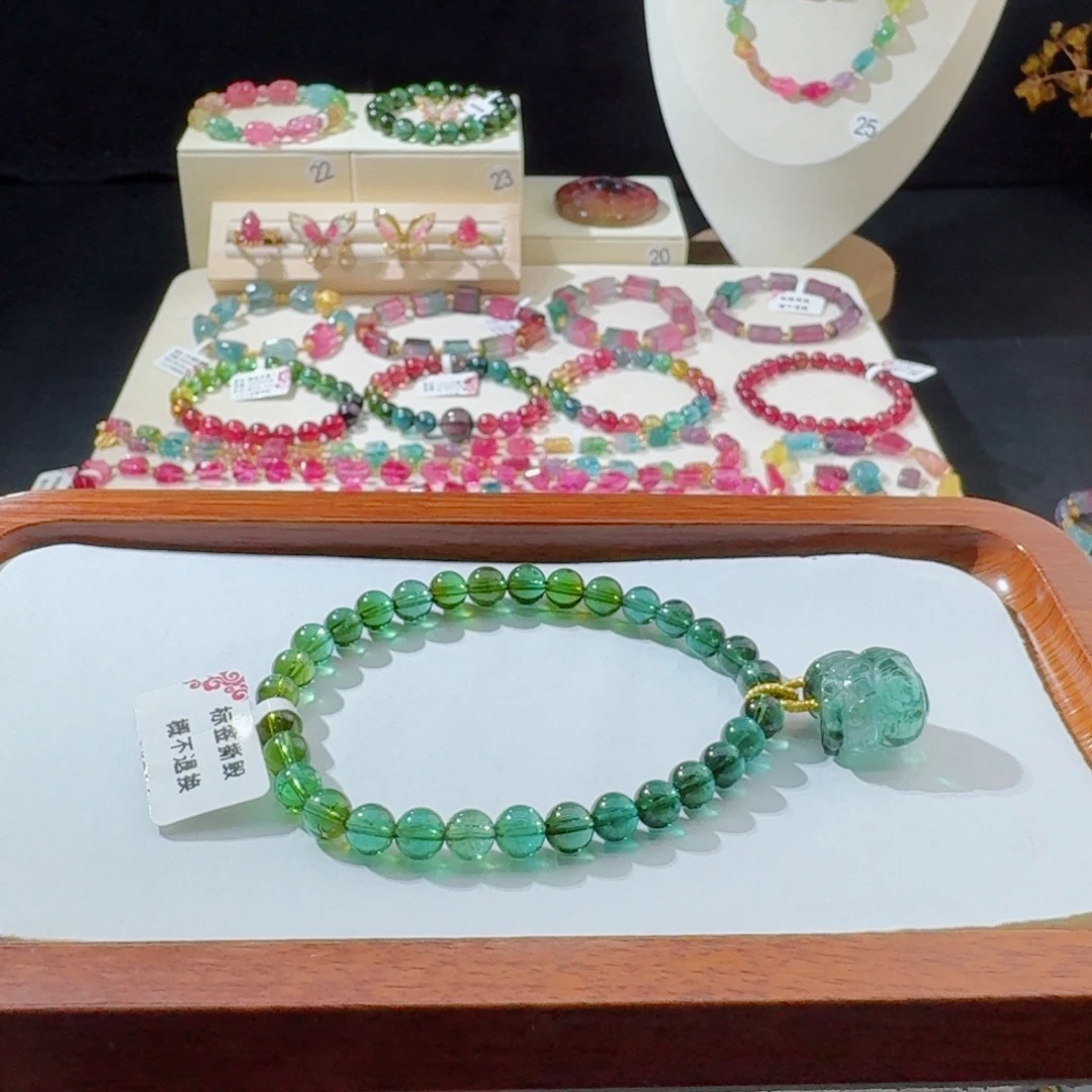 碧玺手串未镶嵌手串