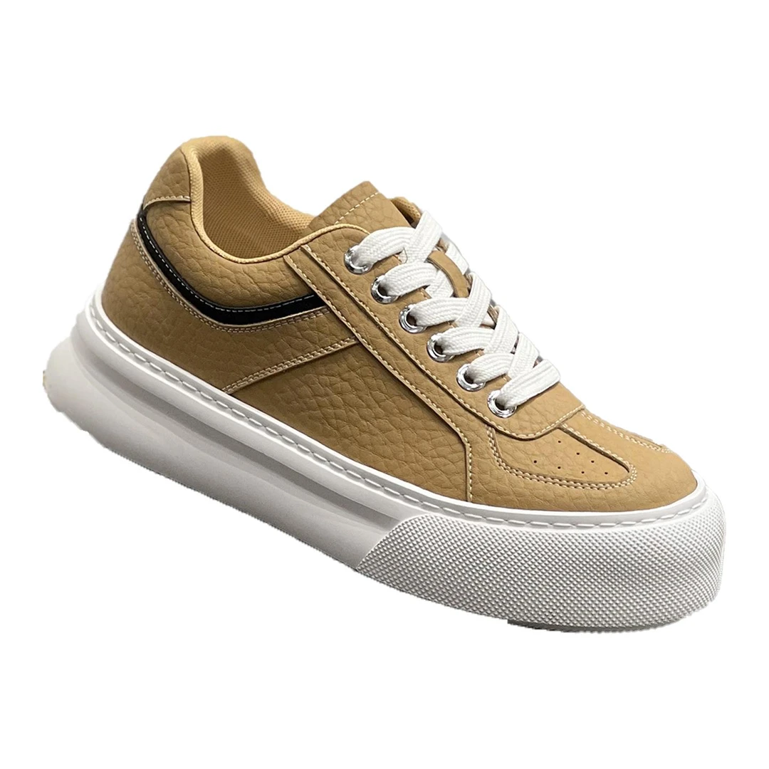 【香港DcSU&Shoes官方正品】低帮纯色系带板鞋简约增高厚底阿甘鞋