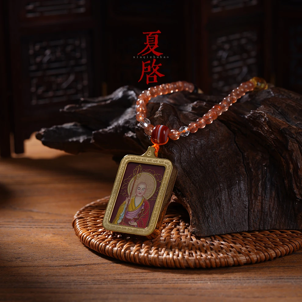 夏启吉物【金地藏】项链吊坠挂件