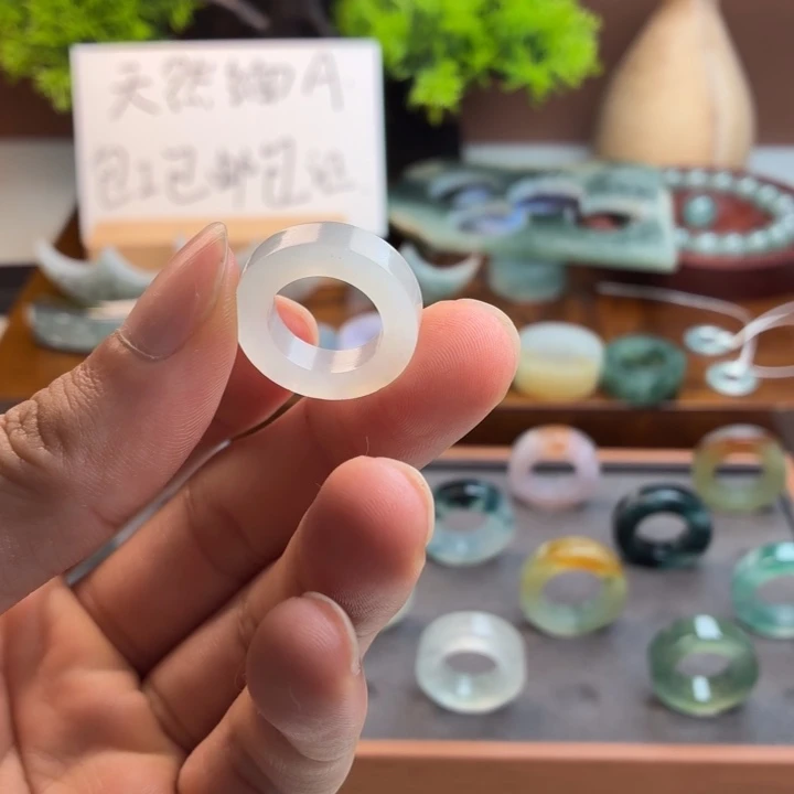 定制翡翠未镶嵌戒指6-10