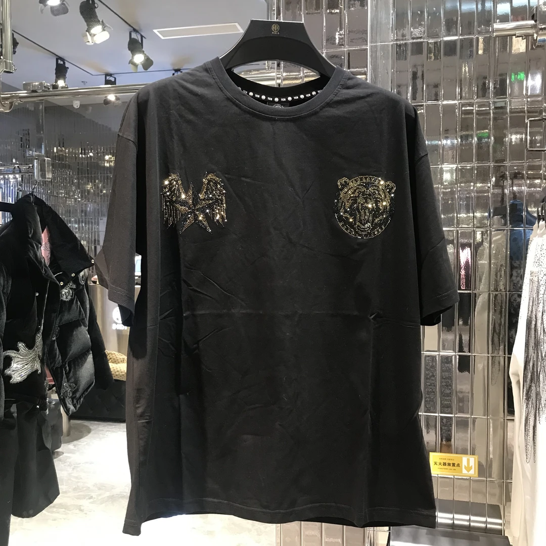 TCH服饰店播-潮牌轻奢时尚百搭烫钻T恤T21110C6228