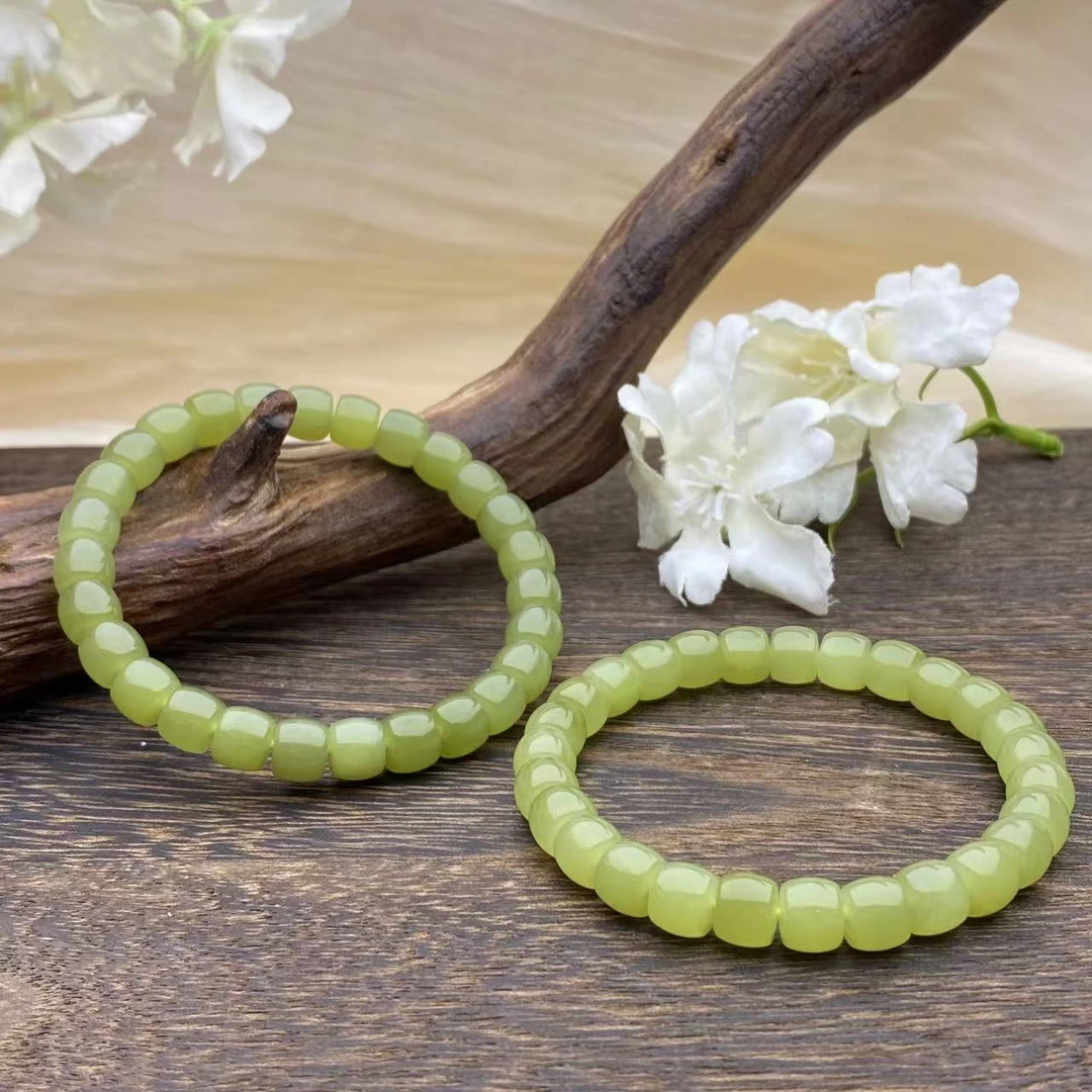 【小北好物】和田玉单圈手串约6*7mm【多样性发一件】QH75X250