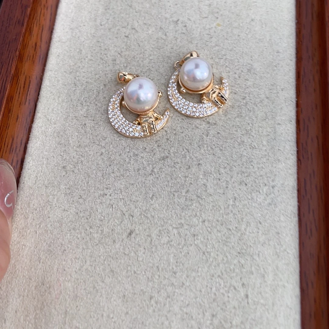 海水珍珠银S925镶嵌吊坠(不含链)