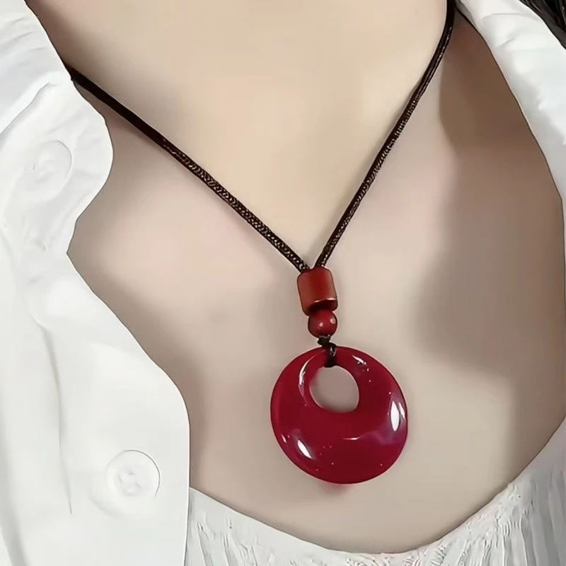 《正品朱砂》公主安扣吊坠时尚情侣金色手工