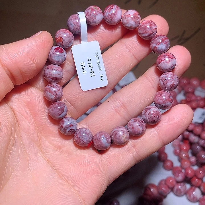 天然辰砂朱砂原石手串