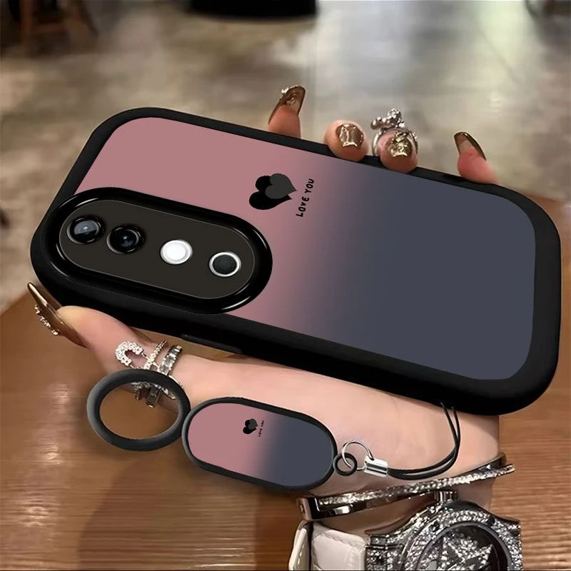 渐变爱心适用VIVOS19手机壳防摔全包高级感VIVOS19PRO潮牌软新款