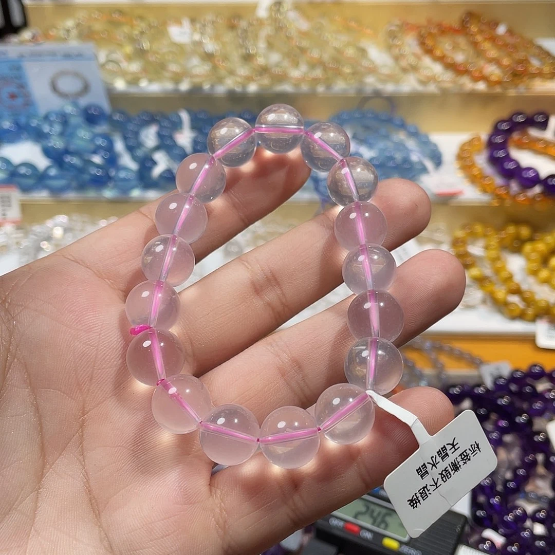 手链水晶未镶嵌福利12+莫桑比克星光粉水晶