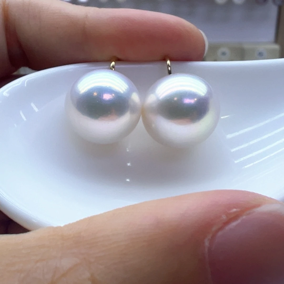 银S925镶嵌淡水珍珠耳饰