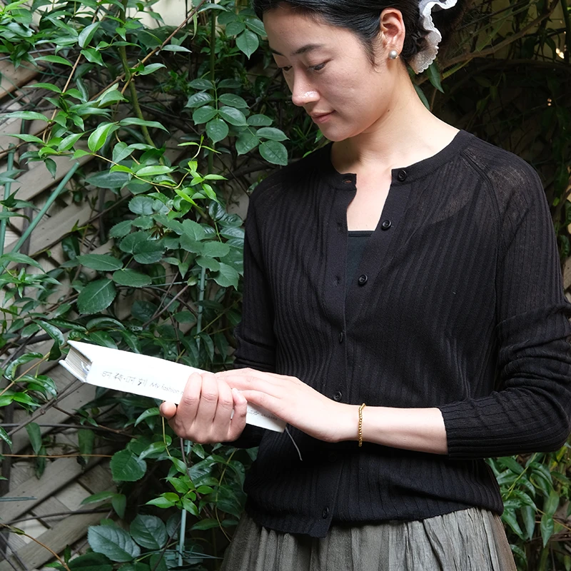 清风集亚麻莱赛尔针织纽扣小外套薄款春秋百搭上衣休闲秋季长袖