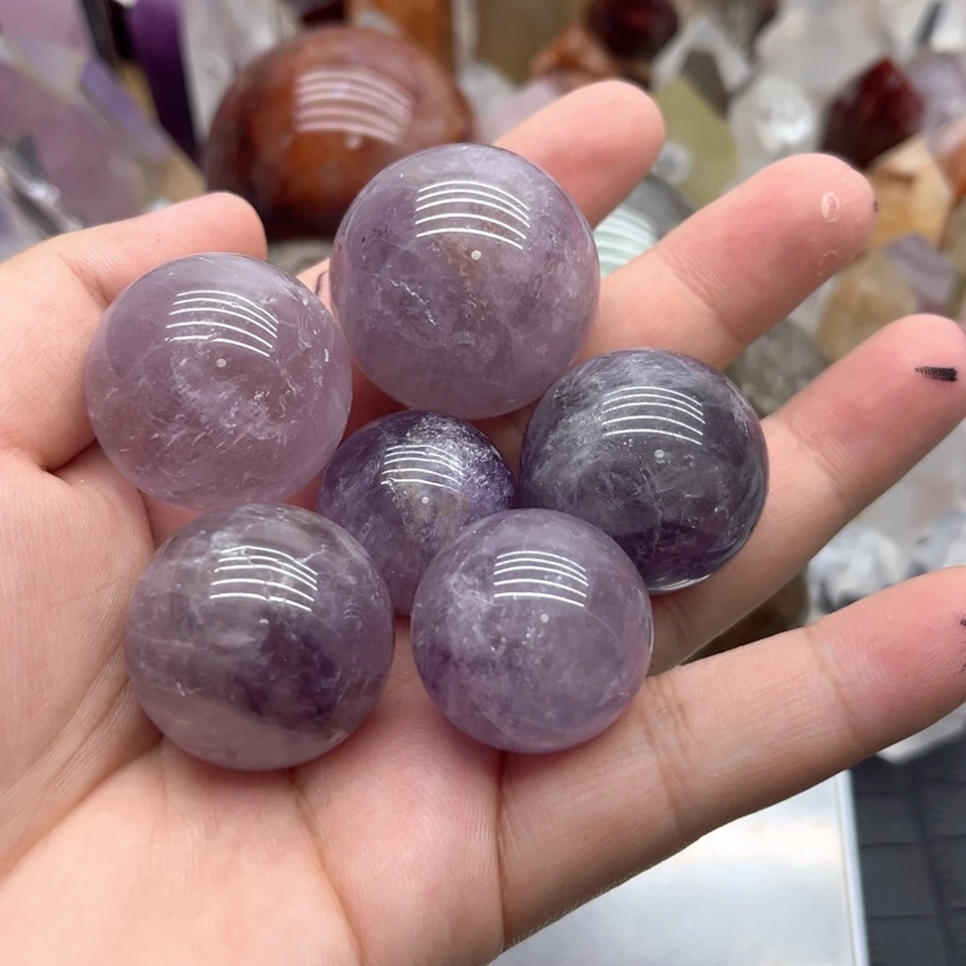 未镶嵌水晶珠宝半成品54 巴西紫水晶球