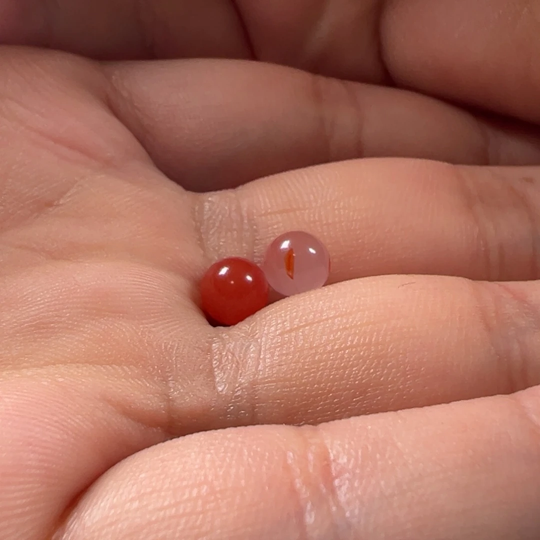 南红玛瑙圆珠6.2/6.4未镶嵌木****点