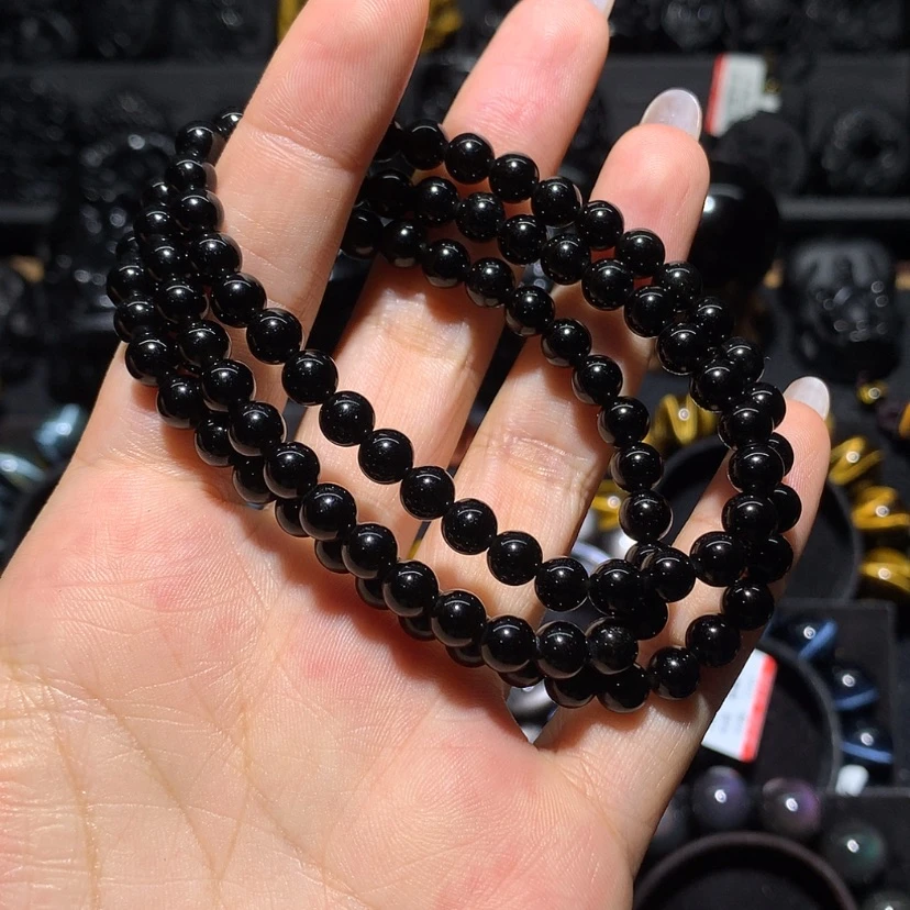 【闪购商品】未镶嵌黑曜岩珠宝奇石云*