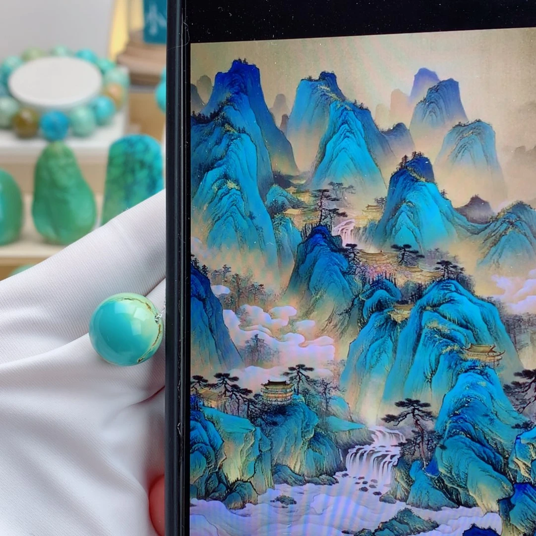 绿松石未镶嵌挂件