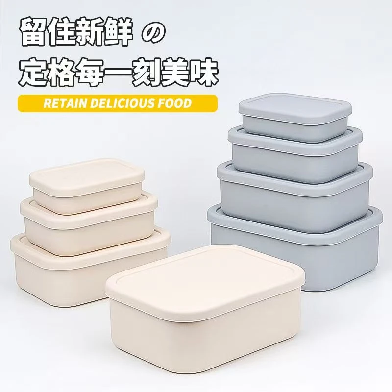 纯硅胶饭盒上班专用大容量微波炉加热耐高温吃饭碗冰箱保鲜盒子