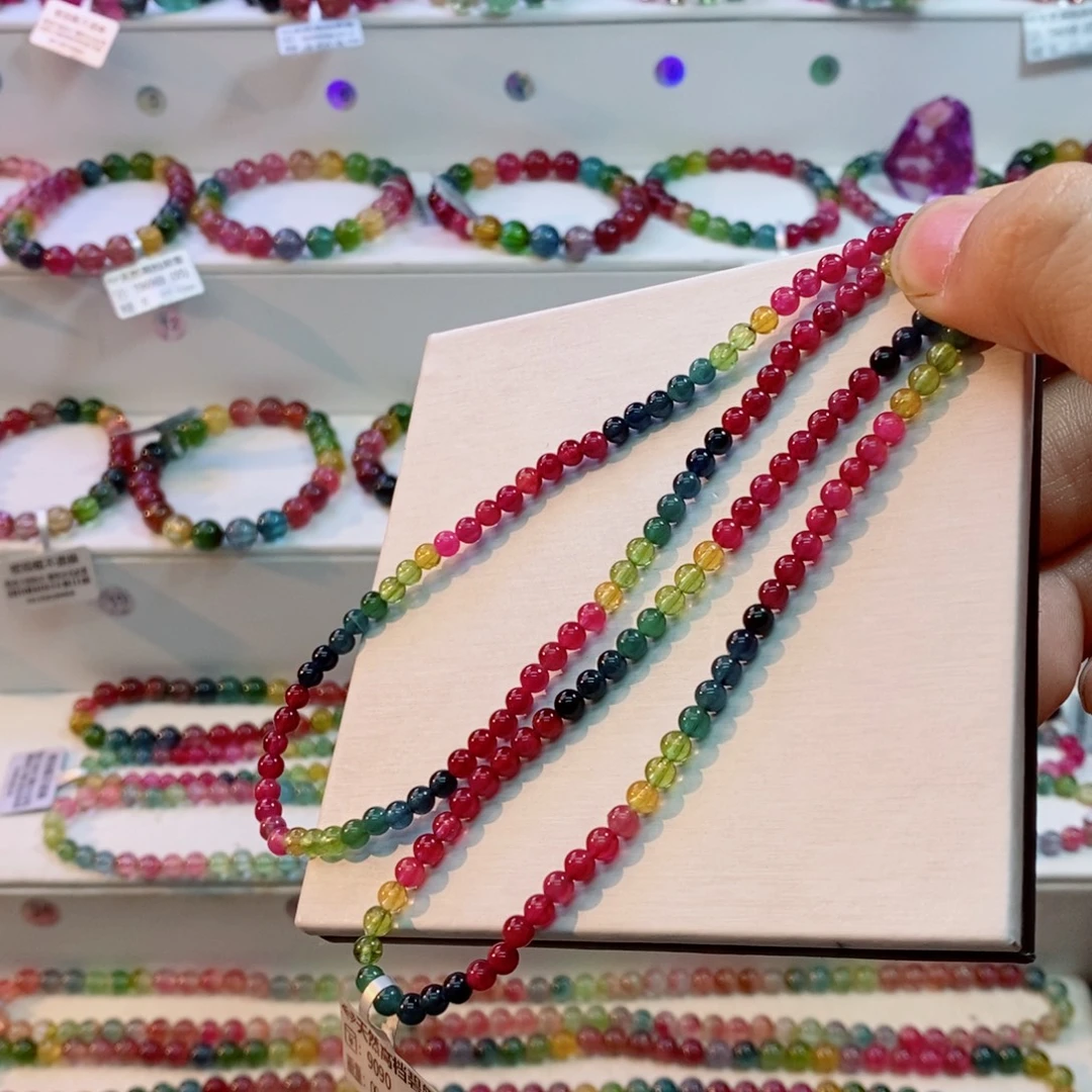 碧玺未镶嵌手串多样性发一条