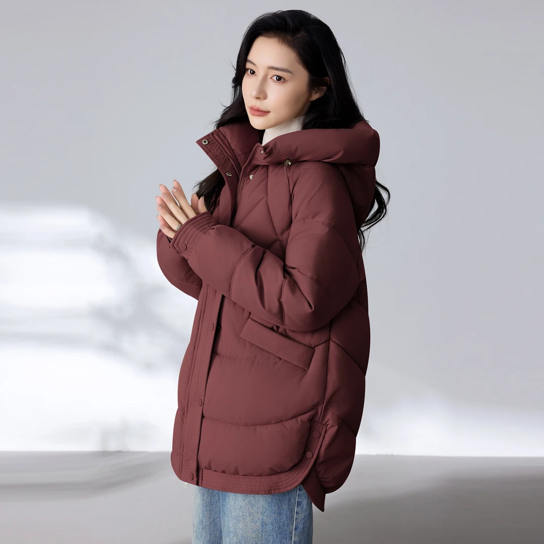 大码棉服女时尚棉衣外套棉袄冬季2025新款洋气连帽宽松加厚面包服