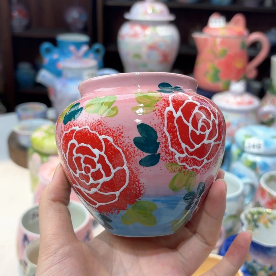 景德镇手绘高温釉下彩陶瓷茶具