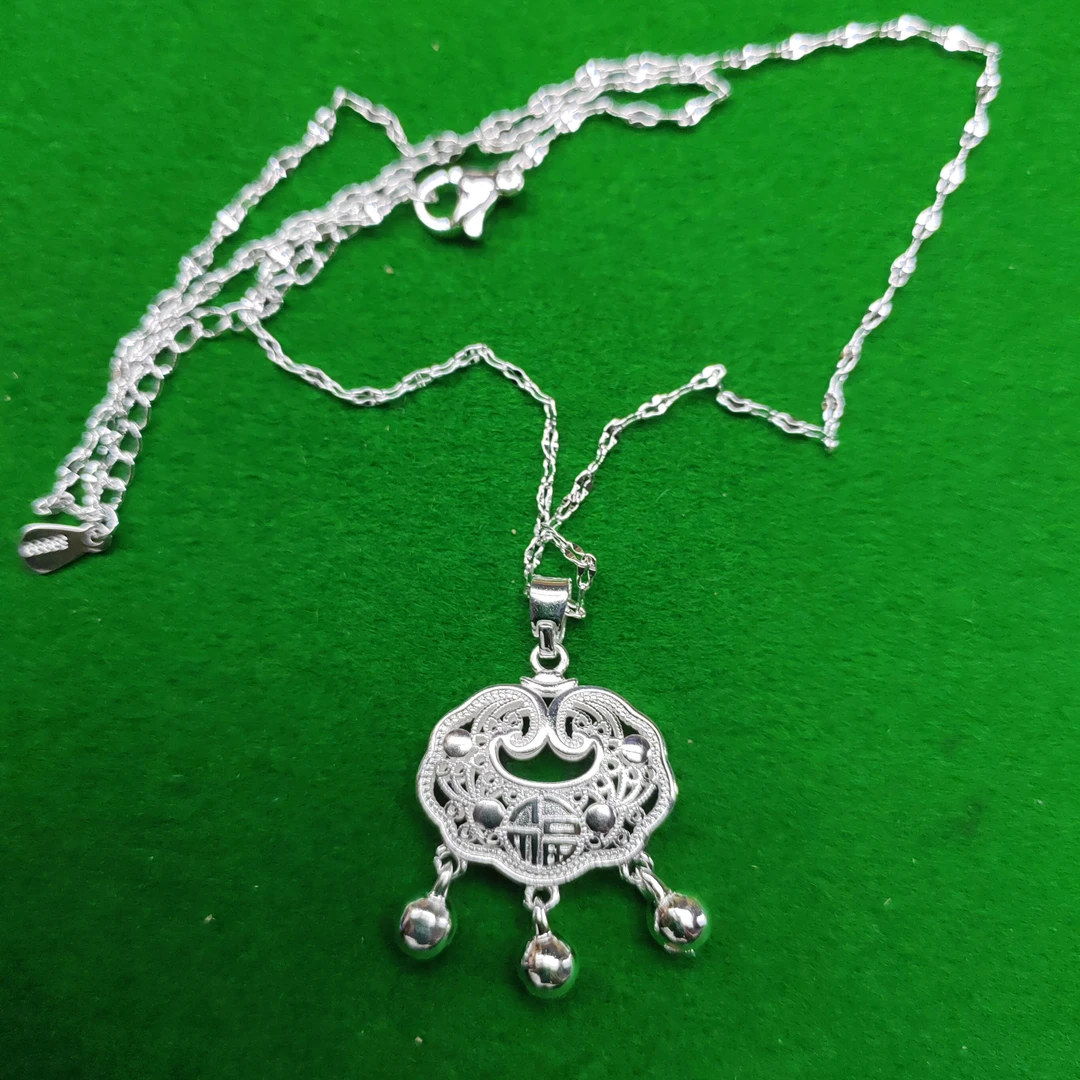 YZ011长命锁项链(无礼盒)