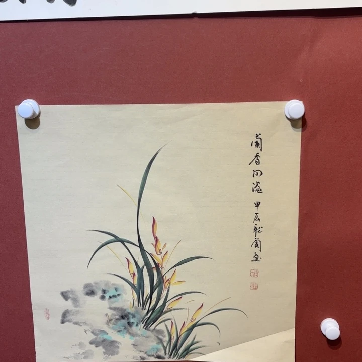 国画听兰老师花鸟