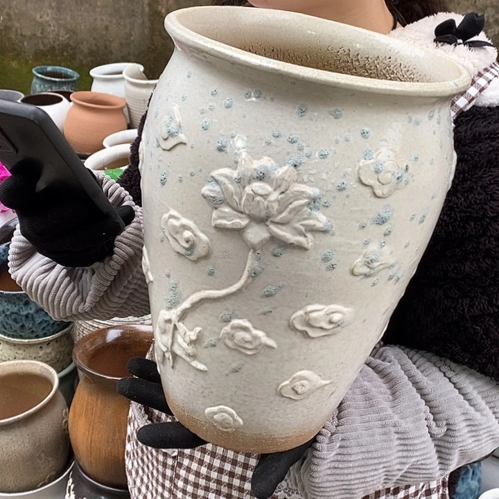 紫砂花盆正品口20高30
