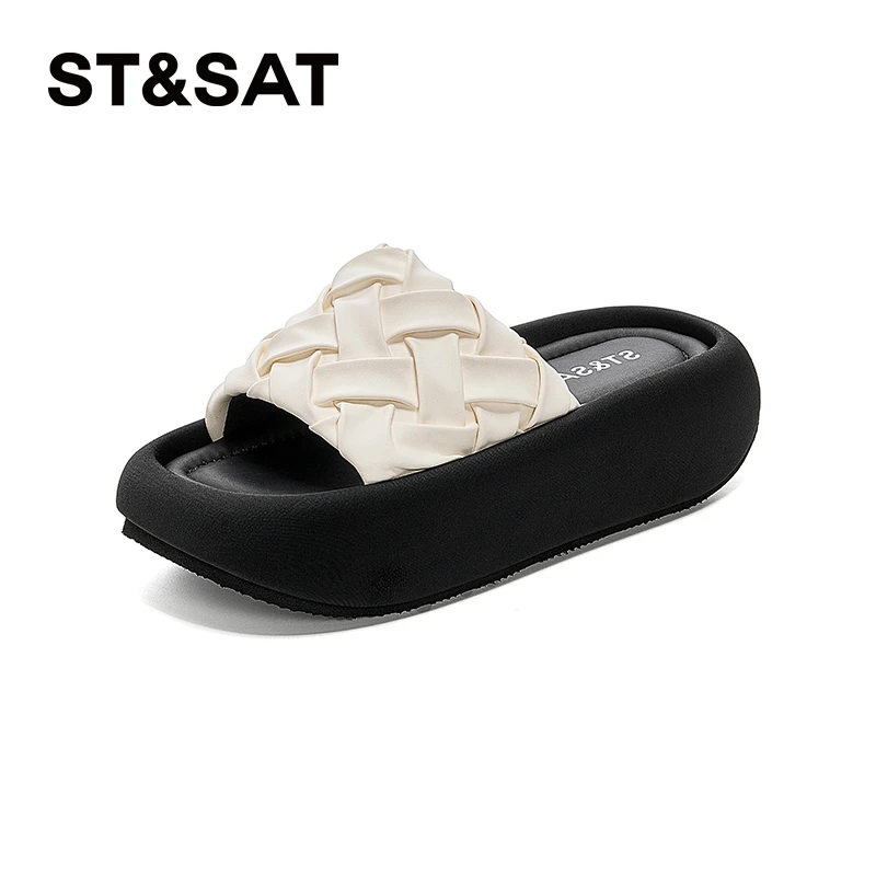 星期六厚底凉拖鞋女款2025夏季新款舒适百搭软底外穿时尚沙滩拖Z