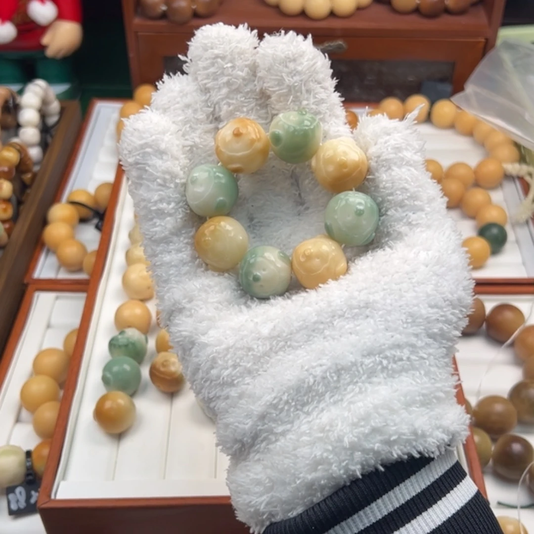 菩提根/象牙果手串筑*.小梦定制猪猪手捻默认微瑕不退换