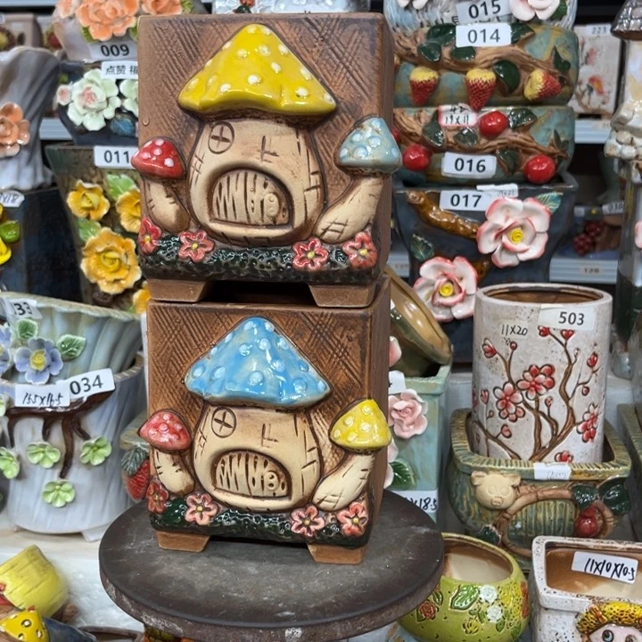 紫砂花盆粗陶材质多肉花盆