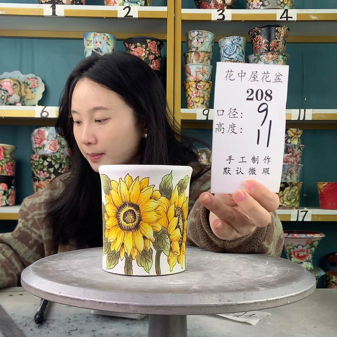 陶景德镇手工花盆208