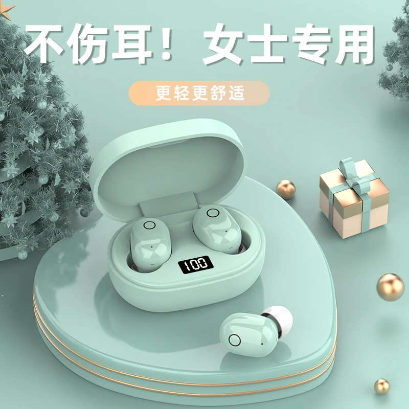 无线耳机E6S马卡龙无线蓝牙耳机TWS无线5.0蓝牙耳机数显运动耳机