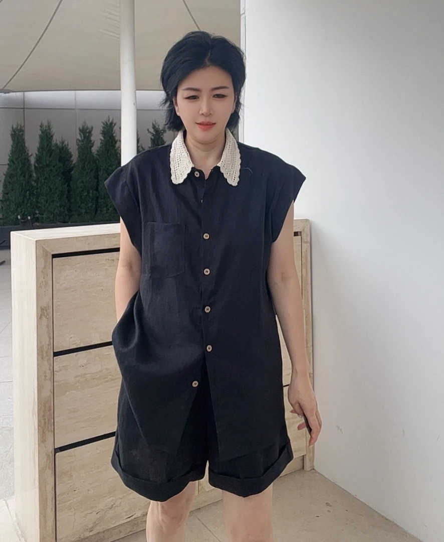 设计感时尚高端轻奢显白气质上衣短裤两件套夏日2025超火女装套装