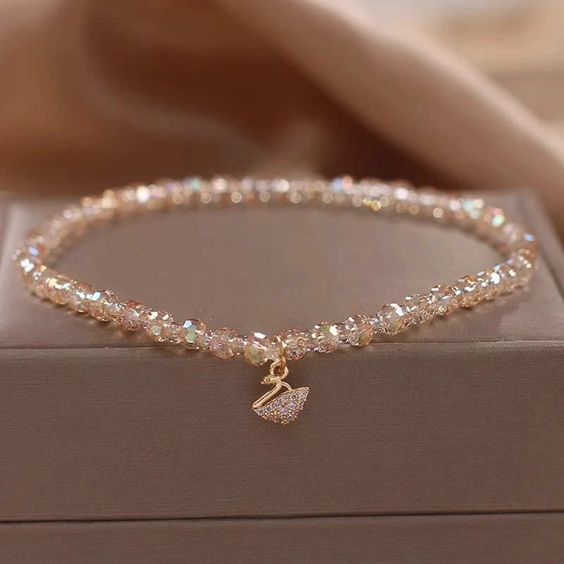 925银手链 法国设计师小众手链天鹅女吊坠轻奢高级感不撞款送女友