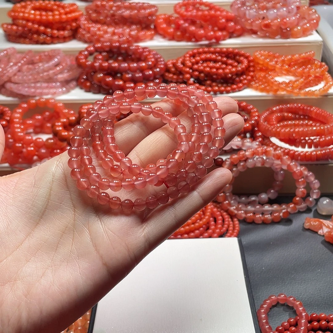 安***恙南红玛瑙未镶嵌手链
